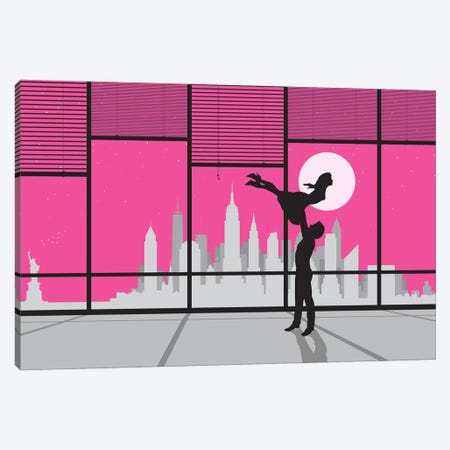 New York Dancing Canvas Print #SKW86} by SKYWORLDPROJECT Canvas Wall Art