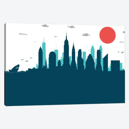 New York Jaws Canvas Print #SKW91} by SKYWORLDPROJECT Canvas Wall Art