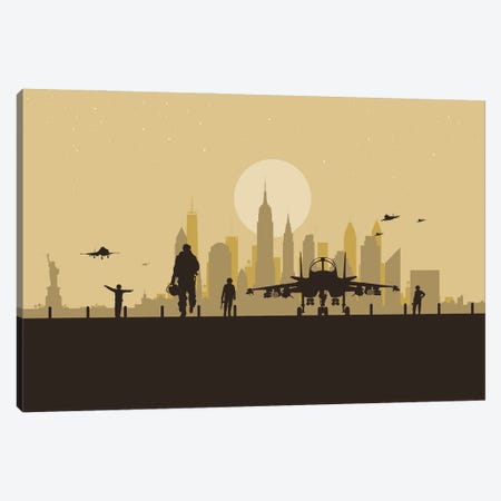 New York Air Force Canvas Print #SKW94} by SKYWORLDPROJECT Canvas Art Print