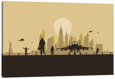 New York Air Force Canvas Art Print - SKYWORLDPROJECT