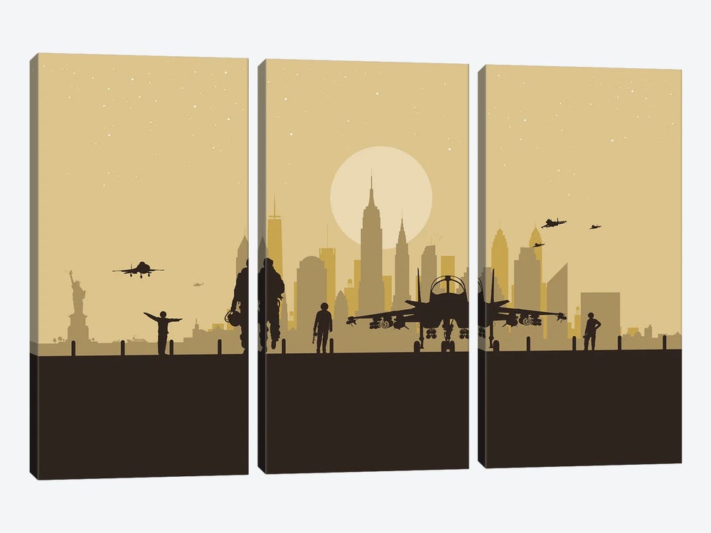 New York Air Force by SKYWORLDPROJECT 3-piece Canvas Artwork