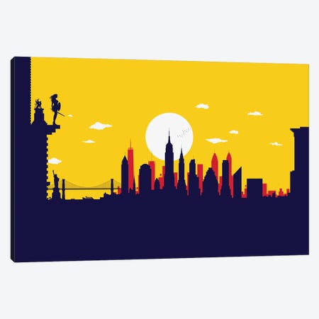 New York Wonder Protector Canvas Print #SKW99} by SKYWORLDPROJECT Canvas Art