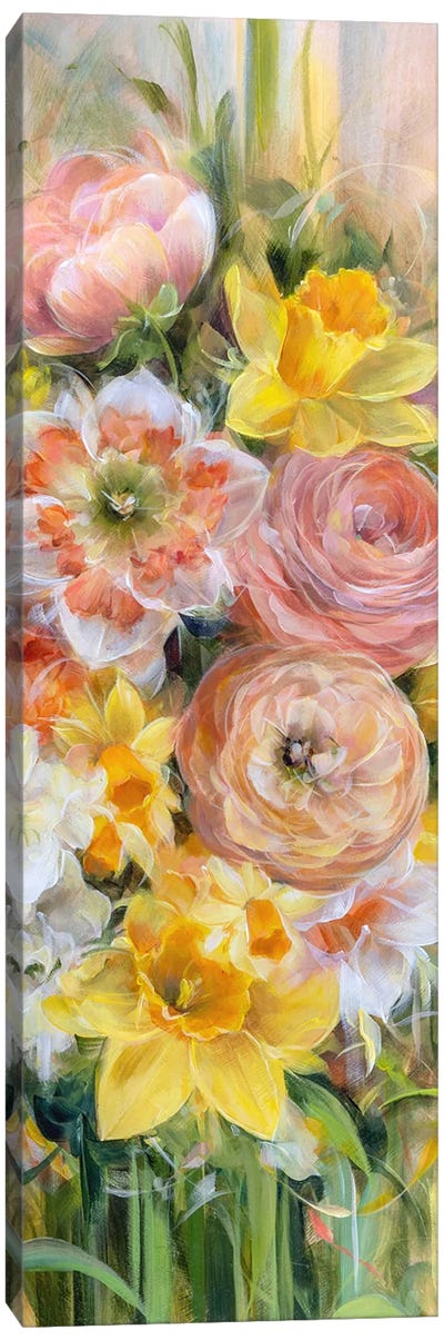 Daffodils And Ranunculus Canvas Art Print - Ranunculus Art