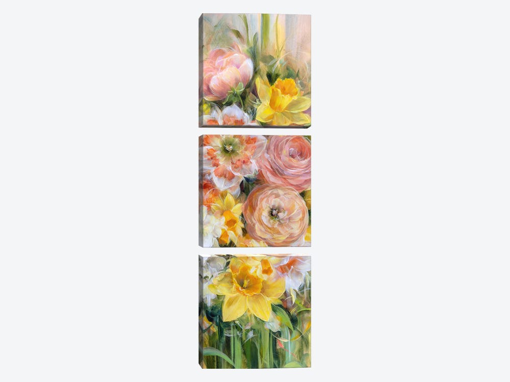Daffodils And Ranunculus by Alissa Kari 3-piece Canvas Art