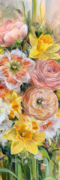 Panoramic Vertical: Daffodils And Ranunculus by Alissa Kari