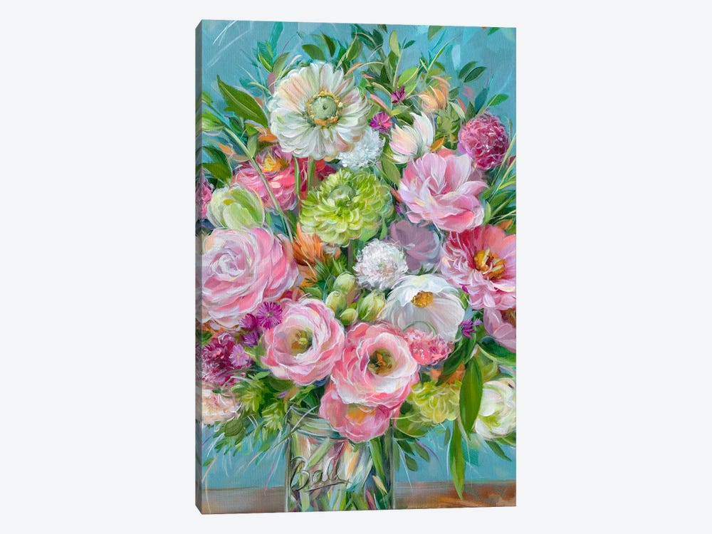 Pink And Lime by Alissa Kari 1-piece Canvas Print