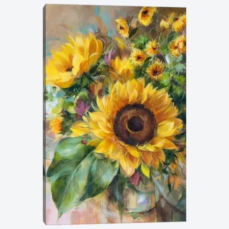 Sunflowers Canvas Print #SKX25} by Alissa Kari Canvas Print