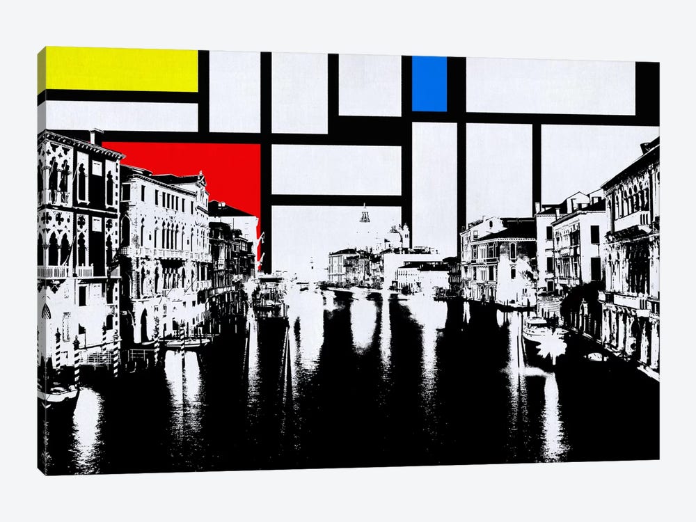 Venice, Italy Skyline with Primary Colors Background by Unknown Artist 1-piece Art Print