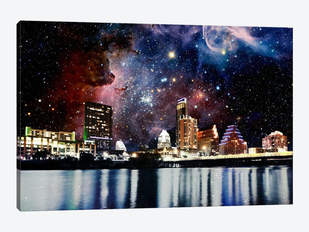 Austin, Texas Carina Nebula Skyline by 5by5collective 1-piece Canvas Print