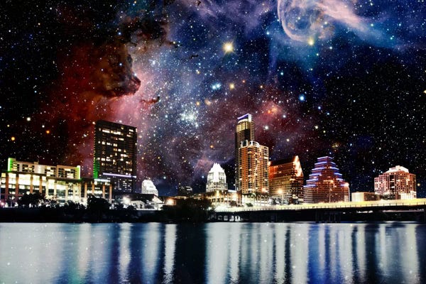 Rivers, Lakes & Waterfronts: Austin, Texas Carina Nebula Skyline by 5by5collective