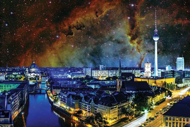 Berlin, Germany Elephant's Trunk Nebula Skyline by 5by5collective wall art