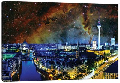 Berlin, Germany Elephant's Trunk Nebula Skyline Canvas Art Print - Galaxy Art