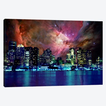 Boston, Massachusetts Orion Nebula Skyline Canvas Print #SKY36} by 5by5collective Canvas Art Print
