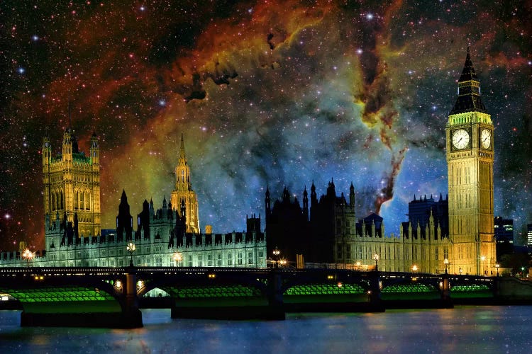 London, England Elephant's Trunk Nebula Skyline