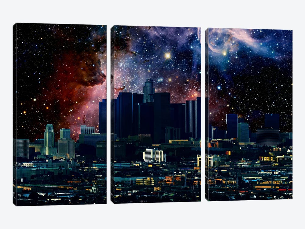 Los Angeles, California Carina Nebula Skyline by 5by5collective 3-piece Canvas Artwork