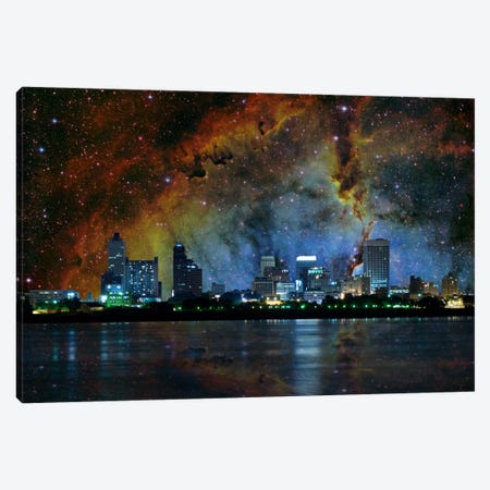 Memphis, Tennessee Elephant's Trunk Nebula Skyline Canvas Print #SKY45} by 5by5collective Canvas Art