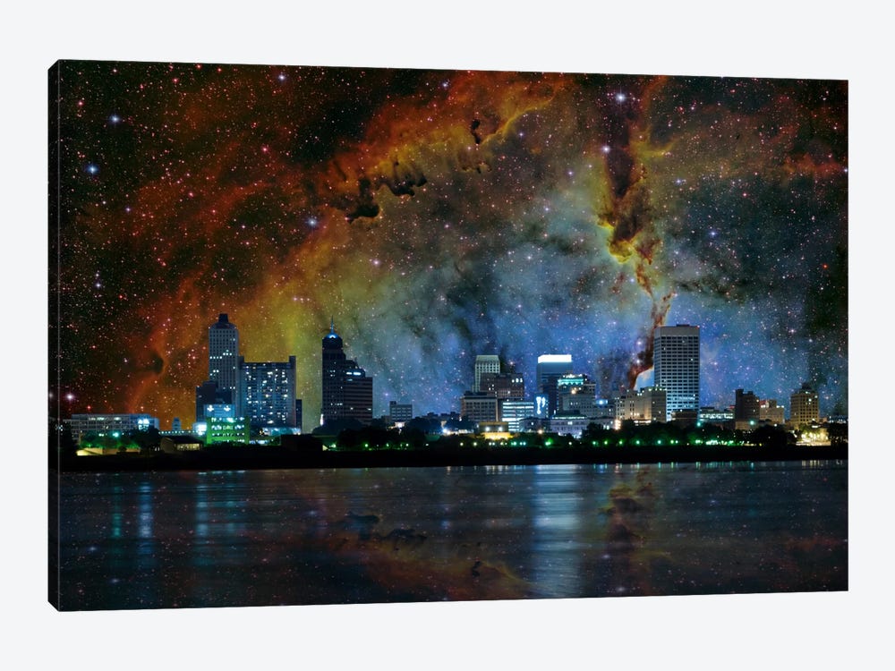 Memphis, Tennessee Elephant's Trunk Nebula Skyline by 5by5collective 1-piece Canvas Art Print