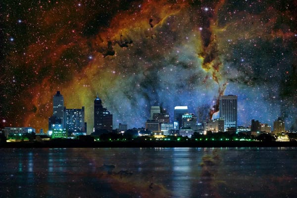 5by5collective: Memphis, Tennessee Elephant's Trunk Nebula Skyline by 5by5collective
