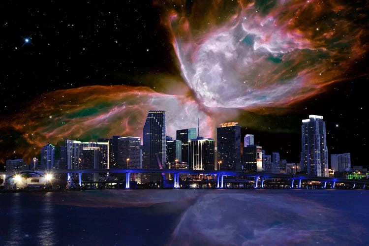 Miami, Florida Butterfly Nebula Skyline