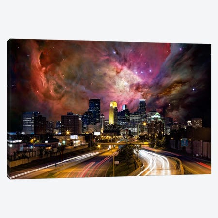 Minneapolis, Minnesota Orion Nebula Skyline Canvas Print #SKY47} by 5by5collective Canvas Wall Art