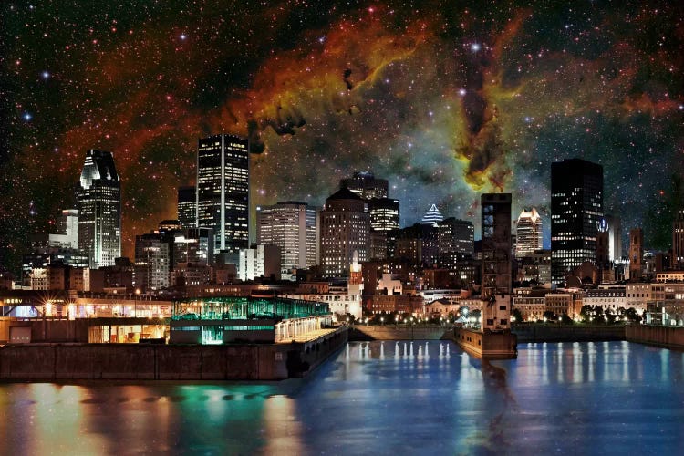 Montreal, Canada Elephant's Trunk Nebula Skyline by 5by5collective wall art