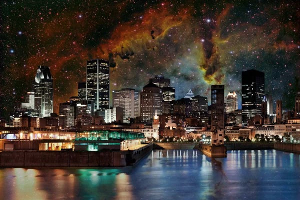 Montreal: Montreal, Canada Elephant's Trunk Nebula Skyline by 5by5collective