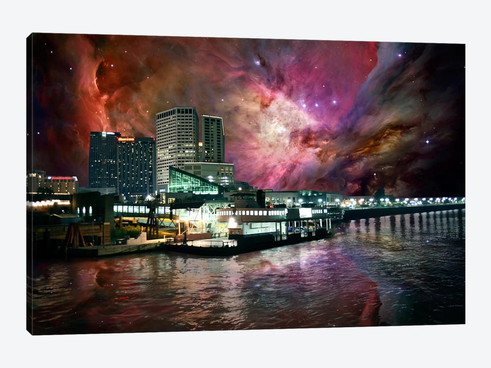 New Orleans, Louisiana Orion Nebula Skyline by 5by5collective 1-piece Canvas Print