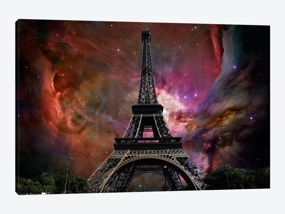Paris, France Orion Nebula Skyline by 5by5collective 1-piece Canvas Print