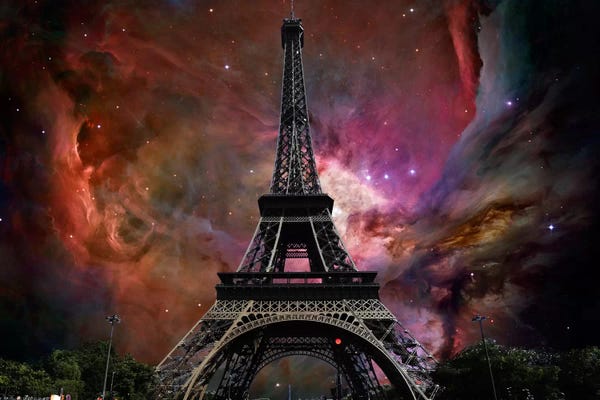 Towers: Paris, France Orion Nebula Skyline by 5by5collective