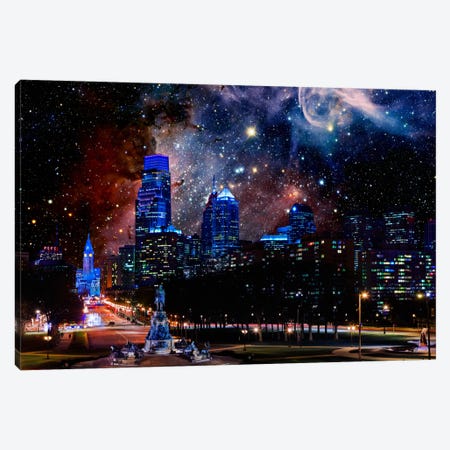 Philadelphia, Pennsylvania Carina Nebula Skyline Canvas Print #SKY53} by 5by5collective Canvas Artwork