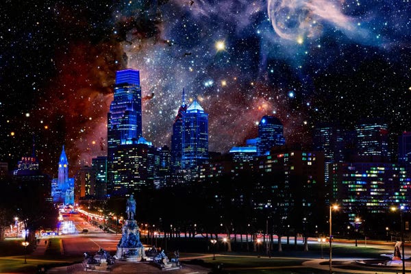 Pennsylvania: Philadelphia, Pennsylvania Carina Nebula Skyline by 5by5collective