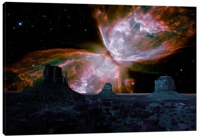 Phoenix, Arizona Butterfly Nebula Skyline Canvas Art Print - Phoenix Art