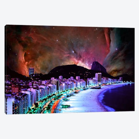 Rio de Janeiro, Brazil Orion Nebula Skyline Canvas Print #SKY56} by 5by5collective Canvas Art Print
