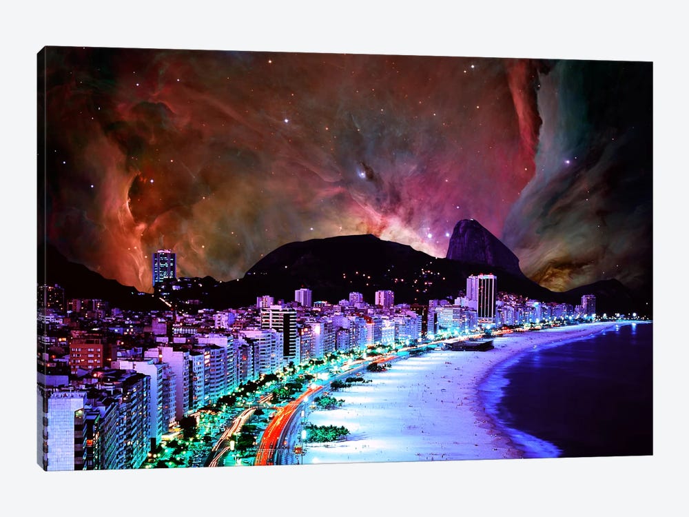 Rio de Janeiro, Brazil Orion Nebula Skyline by 5by5collective 1-piece Art Print