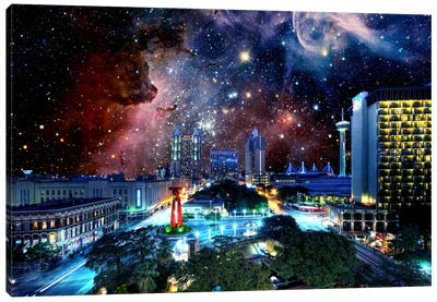 San Antonio, Texas Carina Nebula Skyline Canvas Art Print - Astronomy & Space Art
