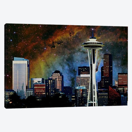 Seattle, Washington Elephant's Trunk Nebula Skyline Canvas Print #SKY61} by 5by5collective Art Print