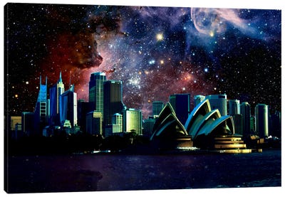 Sydney, Australia Carina Nebula Skyline Canvas Art Print - Galaxy Art