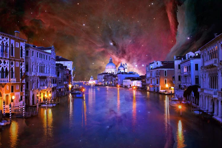 Venice, Italy Orion Nebula Skyline by 5by5collective wall art