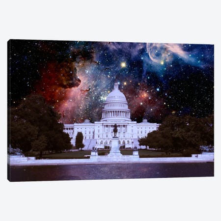 Washington, D.C. Carina Nebula Skyline Canvas Print #SKY66} by 5by5collective Canvas Wall Art
