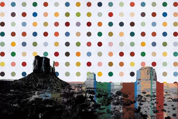 Polka Dot: Phoenix, Arizona Colorful Polka Dot Skyline by Unknown Artist