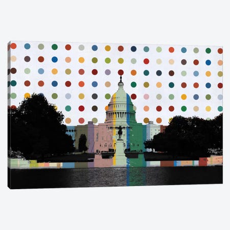Washington, DC Spot Painting Canvas Print #SKY99} by Unknown Artist Canvas Wall Art