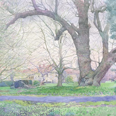 Notley Abbey In England by Simon Kozhin art print