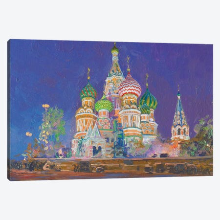 Cathedral Of Saint Basil The Blessed Canvas Print #SKZ102} by Simon Kozhin Canvas Art Print