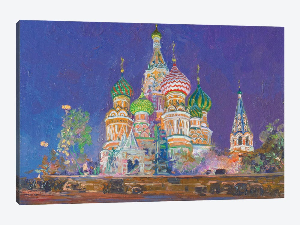 Cathedral Of Saint Basil The Blessed by Simon Kozhin 1-piece Canvas Print