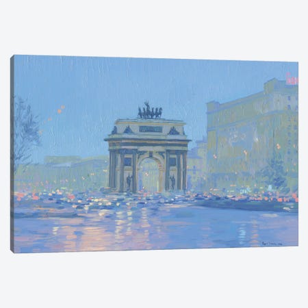Arc De Triomphe Kutuzovsky Prospect Canvas Print #SKZ105} by Simon Kozhin Canvas Wall Art