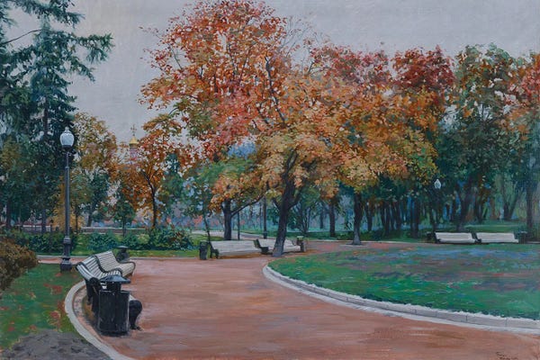 City Parks: Near The Novodevichy Convent In The Park by Simon Kozhin
