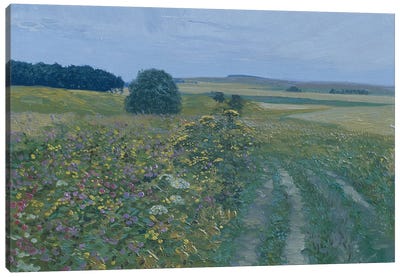 Field In Repose Canvas Art Print - Plein Air Paintings
