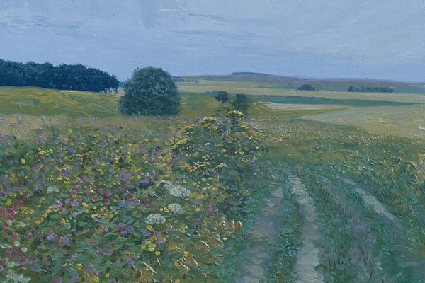 Plein Air Paintings: Field In Repose by Simon Kozhin