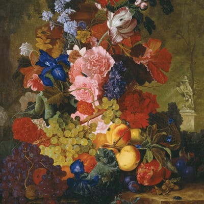 Imitation Of Flemish Painting Still Life With Flowers by Simon Kozhin canvas print