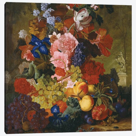 Imitation Of Flemish Painting Still Life With Flowers Canvas Print #SKZ117} by Simon Kozhin Art Print